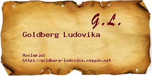 Goldberg Ludovika névjegykártya